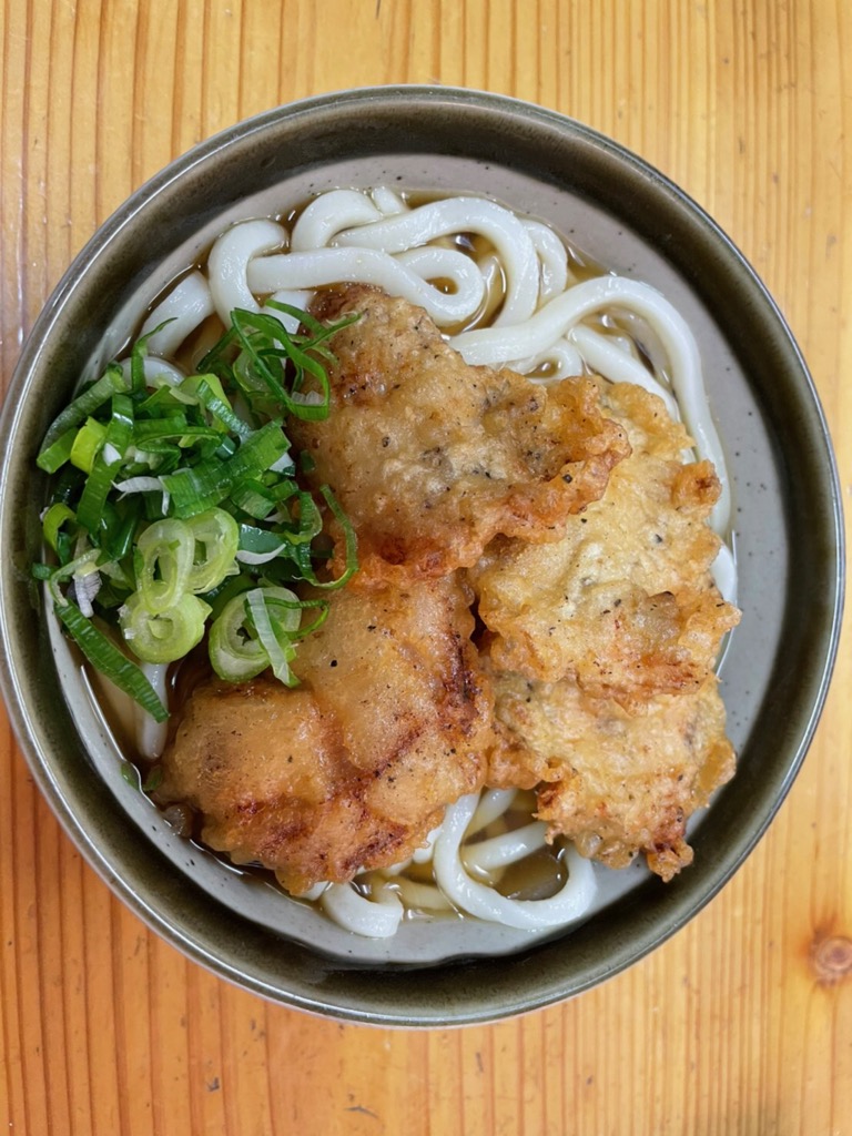 とり天ぶっかけうどん